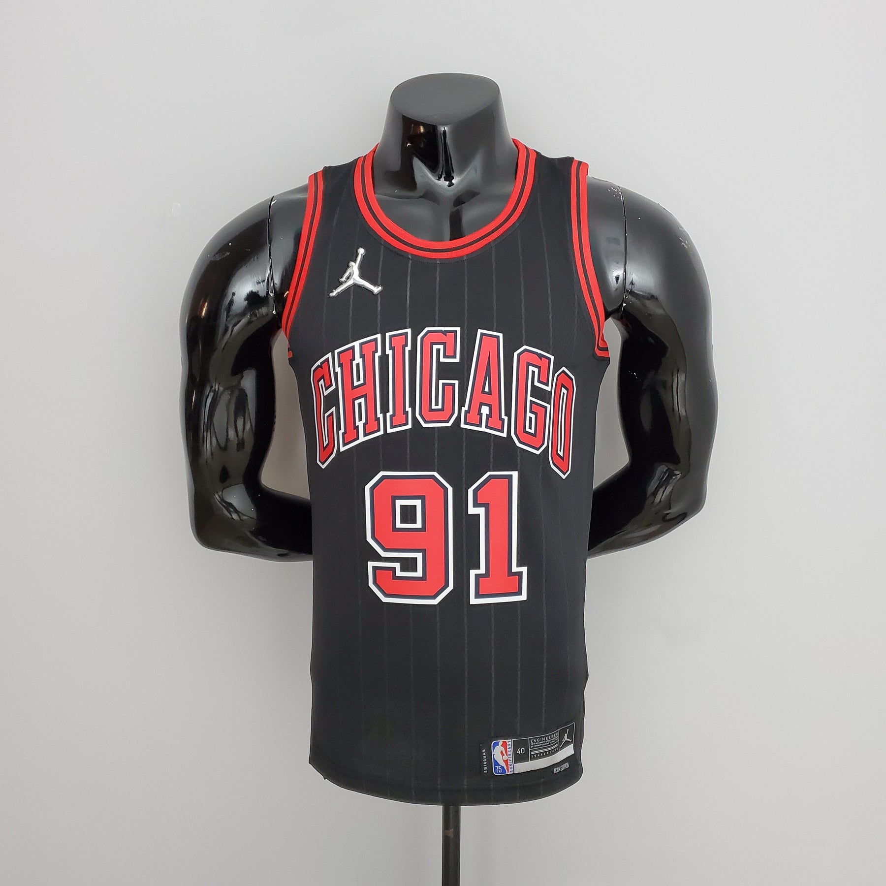 Camisola NBA Chicago Bulls #91 Rodman - Flyers Black