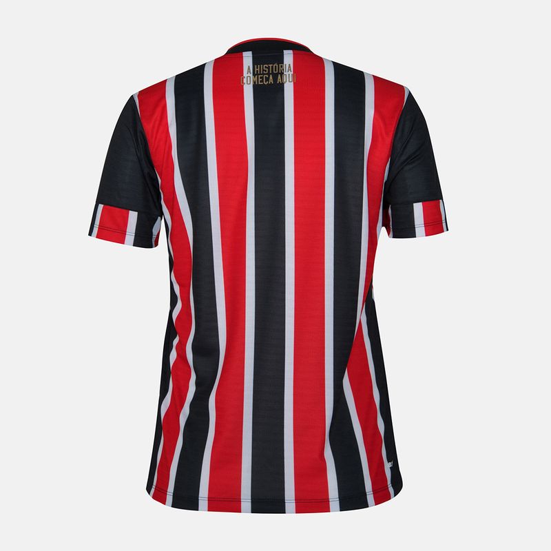 Camisola São Paulo Away 24/25 Torcedor New Balance Feminina - Vermelho e Preto