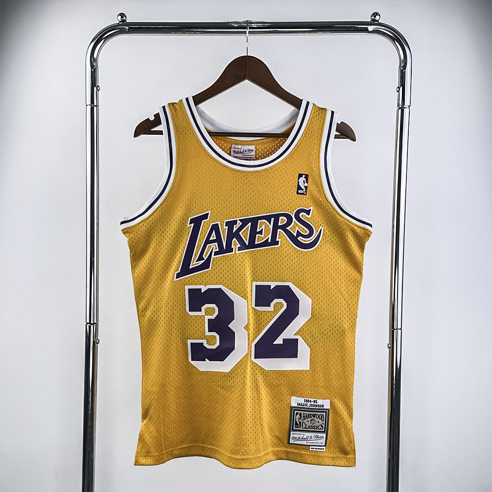 Camisola Mitchell & Ness  Los Angeles Lakers 1984-1985 Amarela