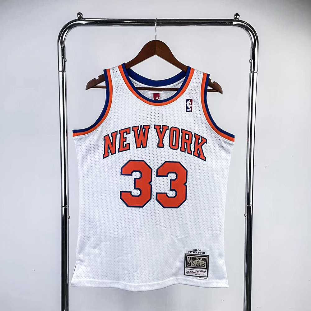 Camisola Mitchell & Ness New York Knicks Patrick Ewing 1985-86 Branca