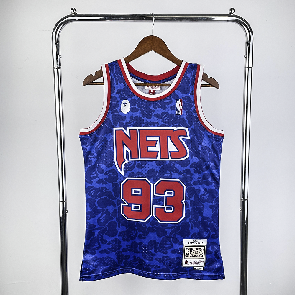 Camisola Mitchell & Ness x BAPE - Brooklyn Nets Azul