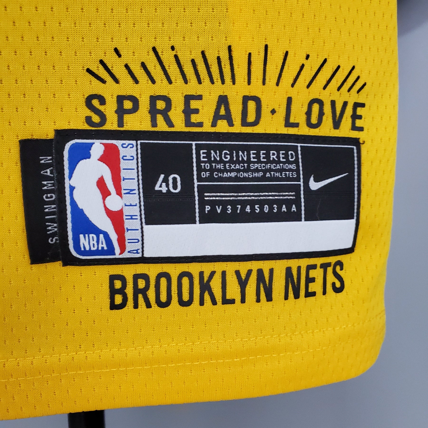 Camisola Brooklyn Nets Commemorative Edition Yellow 20/21