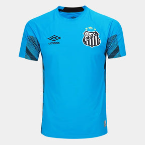 Camisola Santos 25/26 Goleiro Umbro Masculina - Azul+Preto
