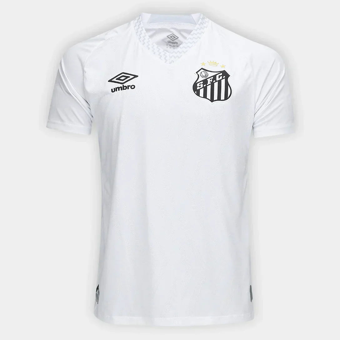 Camisola Santos I 25/26 s/n Torcedor Umbro Masculina - Branco+Cinza