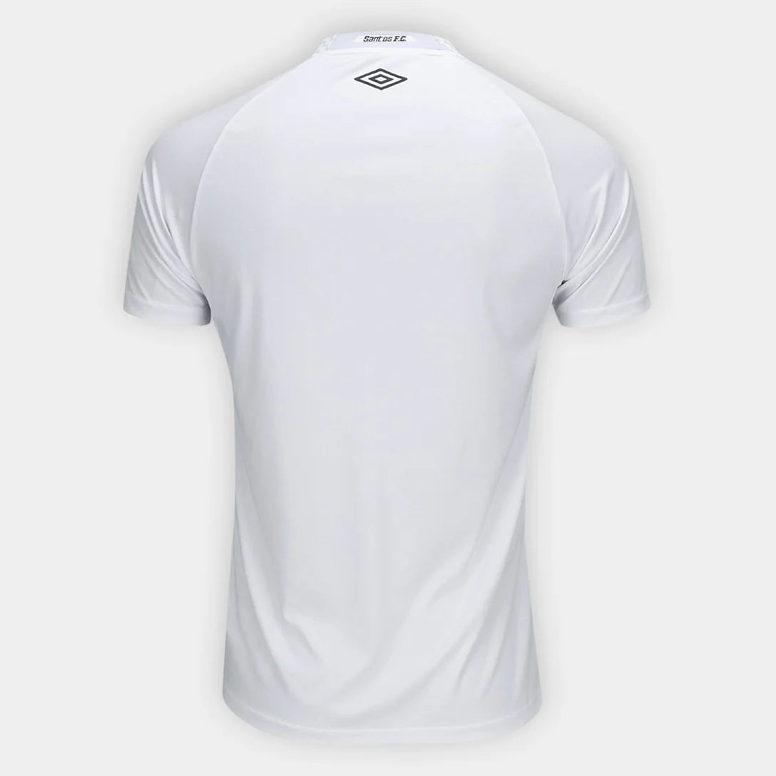 Camisola Santos I 25/26 s/n Torcedor Umbro Masculina - Branco+Cinza