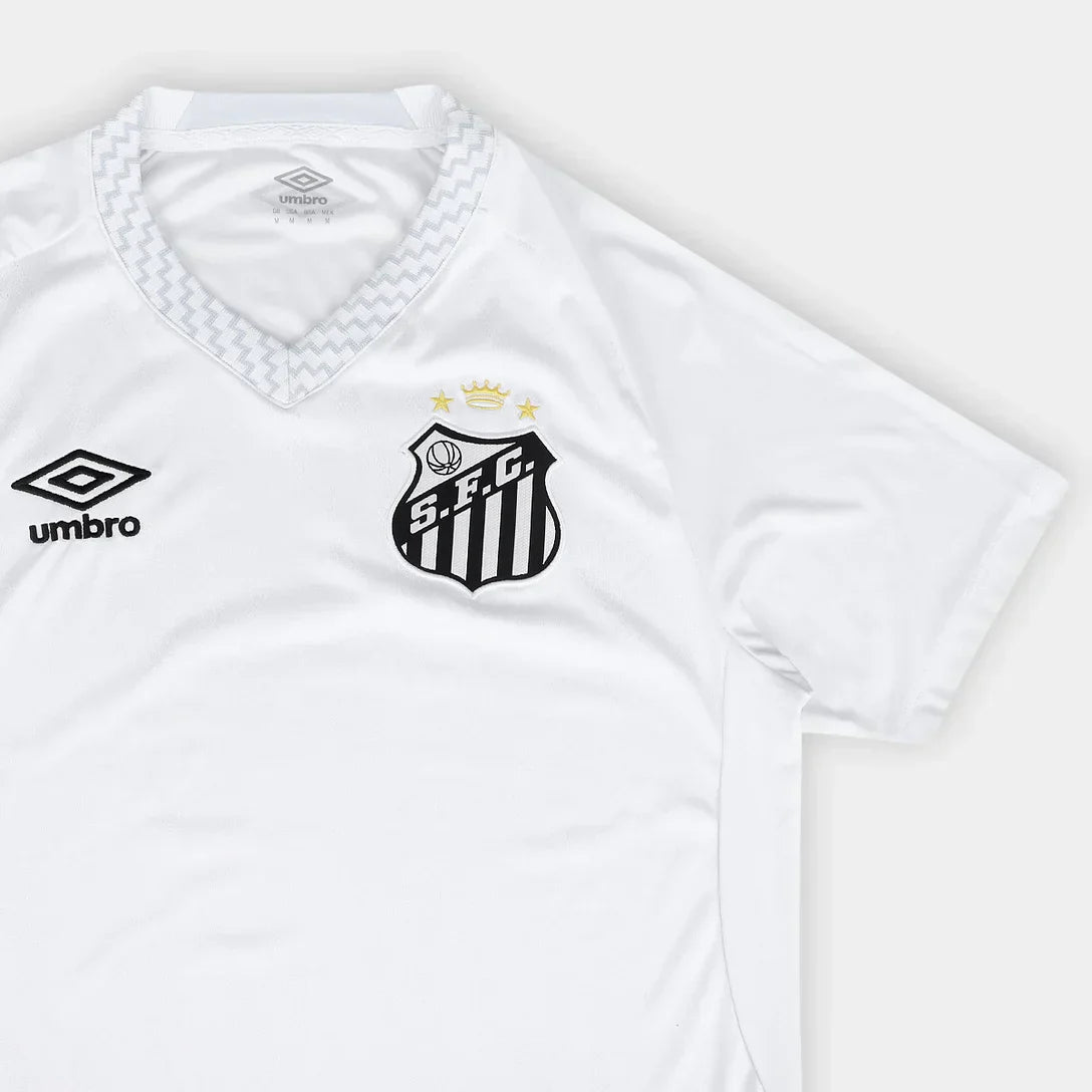 Camisola Santos I 25/26 s/n Torcedor Umbro Masculina - Branco+Cinza