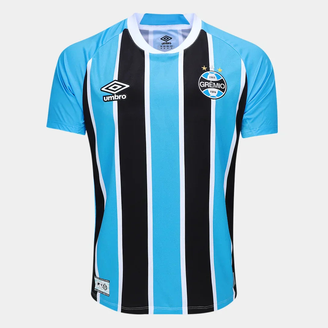 Camisola Grêmio I 25/26 Torcedor Umbro Masculina - Azul+Preto