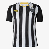 Camisola Santos II 25/26 Torcedor Umbro Masculina - Preto+Branco