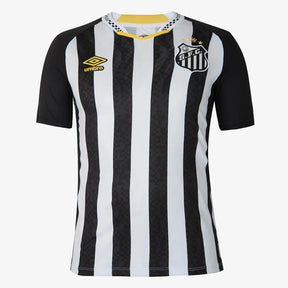 Camisola Santos II 25/26 Torcedor Umbro Masculina - Preto+Branco