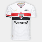 Camisola São Paulo 25/26 Home New Balance Masculina - Branco+Vermelho