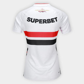 Camisola São Paulo I 26/27 Torcedor New Balance Feminina - Branco+Vermelho
