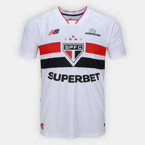 Camisola São Paulo I 26/27 Torcedor New Balance Masculina - Branco+Vermelho