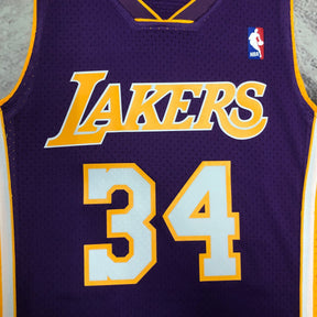 Camisola Mitchell & Ness Lakers Shaquille O'Neal 1999-2000 Roxa