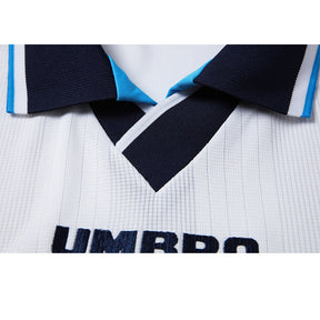 Camisola Seleção da Inglaterra Retrô Home 1996 Torcedor Umbro Masculina - Branco