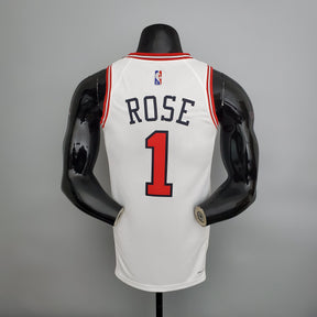 Camisola NBA Chicago Bulls #1 Rose - 75° Aniversário White