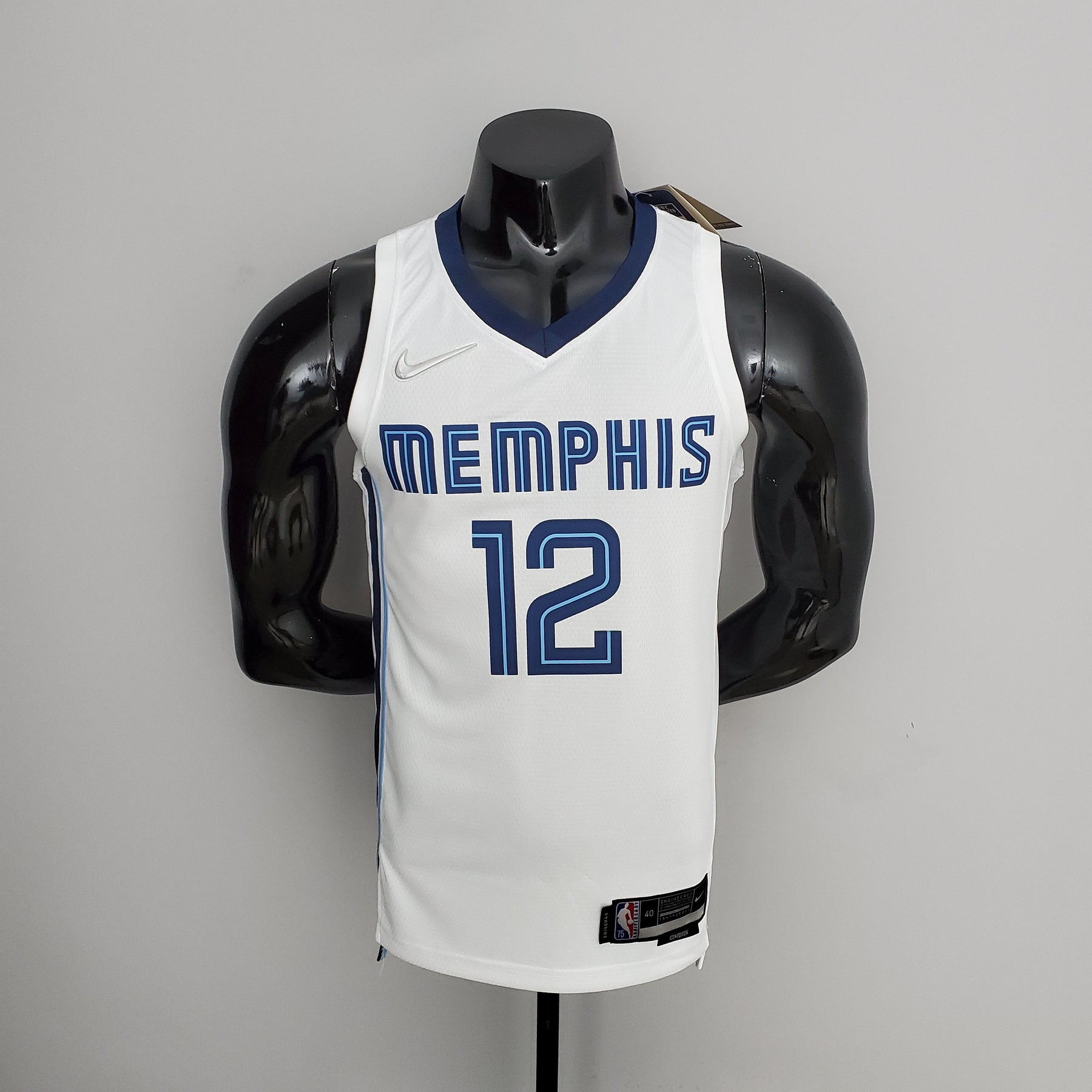 Camisola NBA Memphis Grizzlies #12 Morant - 75° Aniversário White