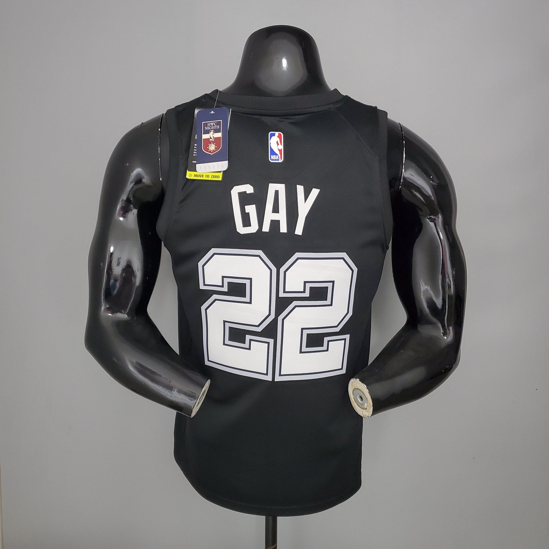 Camisola NBA San Antonio Spurs #22 Gay - City Edition Black