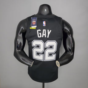 Camisola NBA San Antonio Spurs #22 Gay - City Edition Black