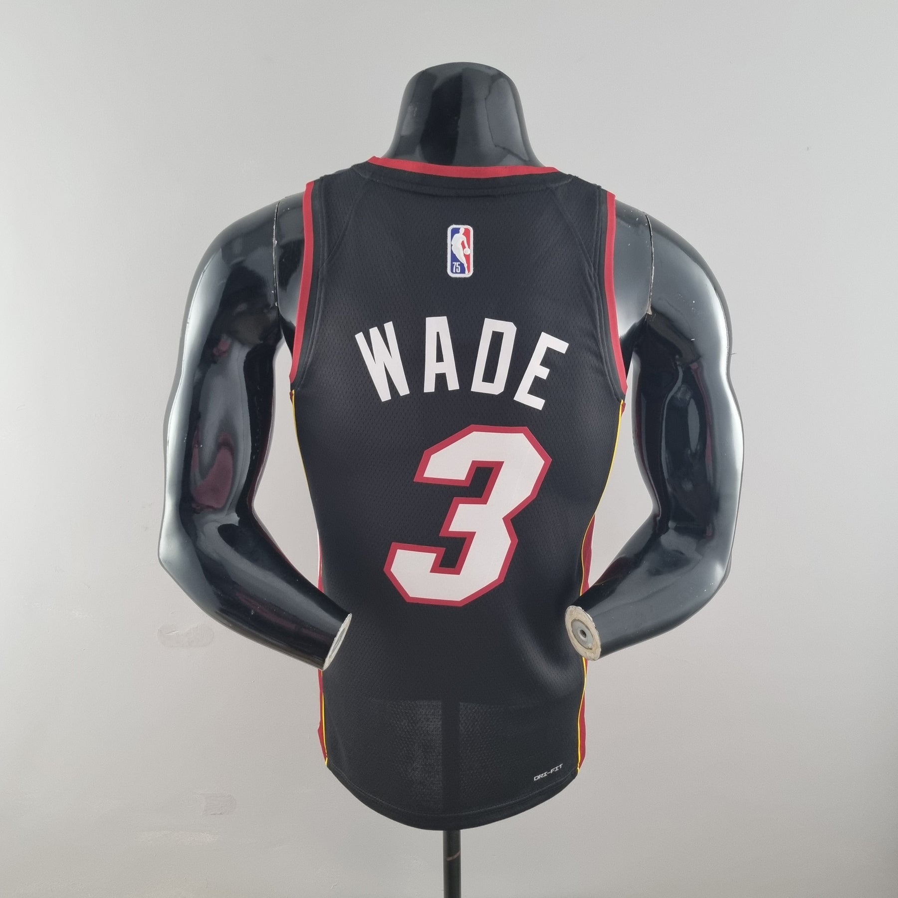 Camisola NBA Miami Heat #3 Wade - 75° Aniversário Black