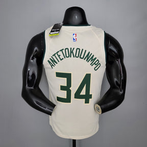 Camisola NBA Milwalkee Bucks #34 Antetokounmpo - Theme White