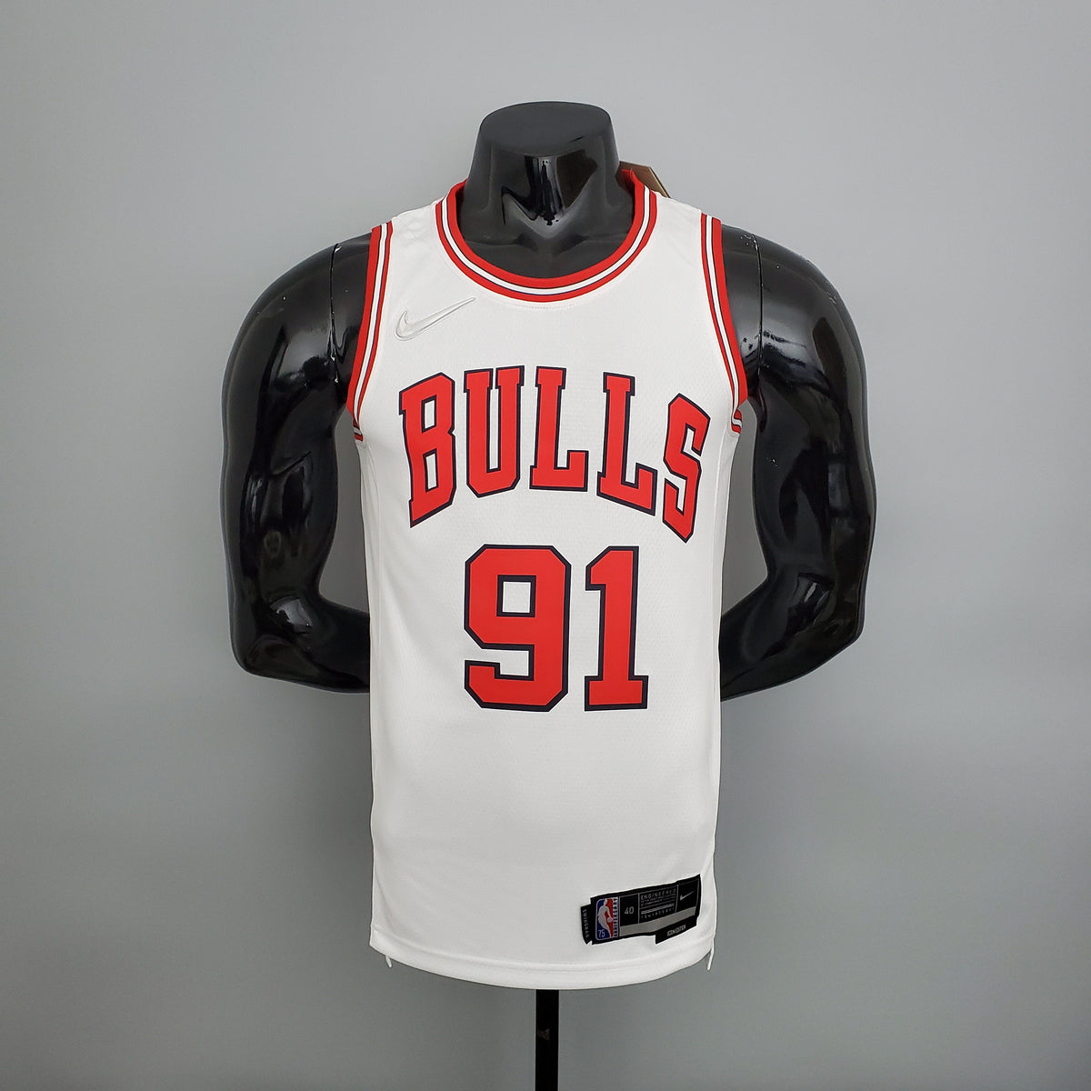 Camisola NBA Chicago Bulls #91 Rodman - 75° Aniversário White