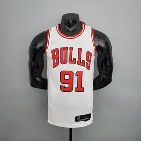 Camisola NBA Chicago Bulls #91 Rodman - 75° Aniversário White