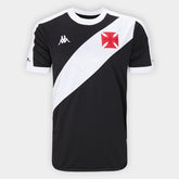 Camisola Vasco Home 24/25 Torcedor Kappa Masculina - Preto e Branco