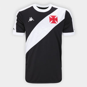 Camisola Vasco Home 24/25 Torcedor Kappa Masculina - Preto e Branco