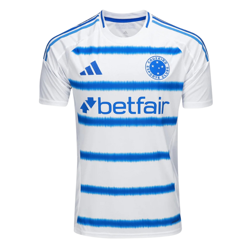 Camisola Cruzeiro II 25/26 Torcedor Masculina - Branca + Azul