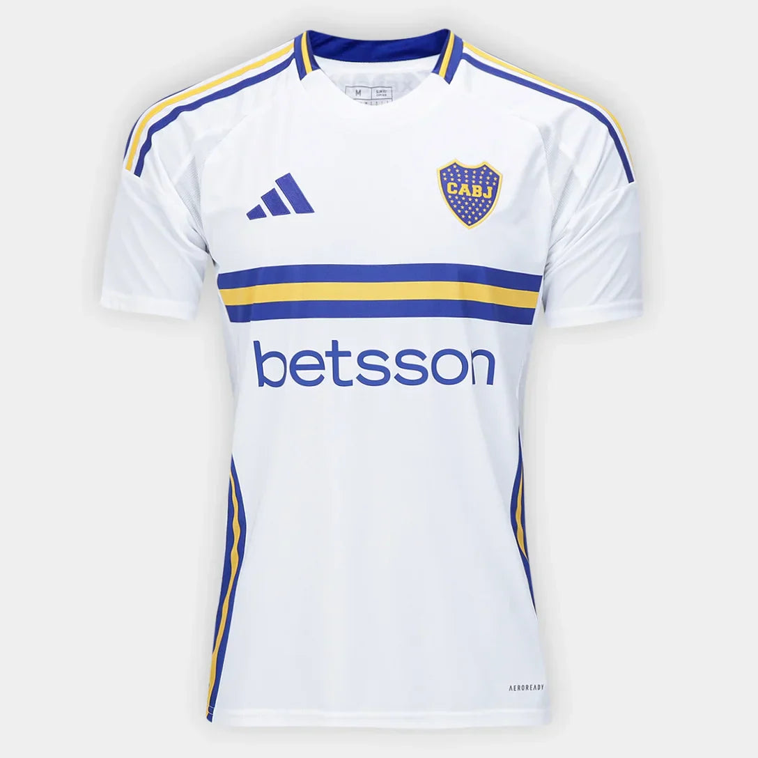 Camisola Boca Juniors Away 2025 s/n° Torcedor Adidas Masculina - Branco+Azul