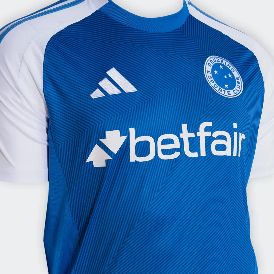 Camisola Cruzeiro I 25/26 Torcedor Adidas Masculina - Azul