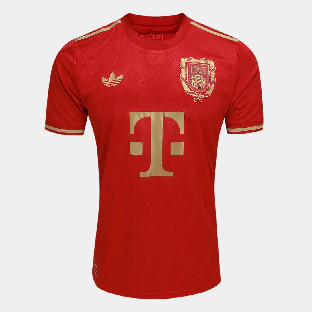 Camisola Bayern de Munique 25/26 Comemorativa 125 Anos Adidas Masculina - Vermelho