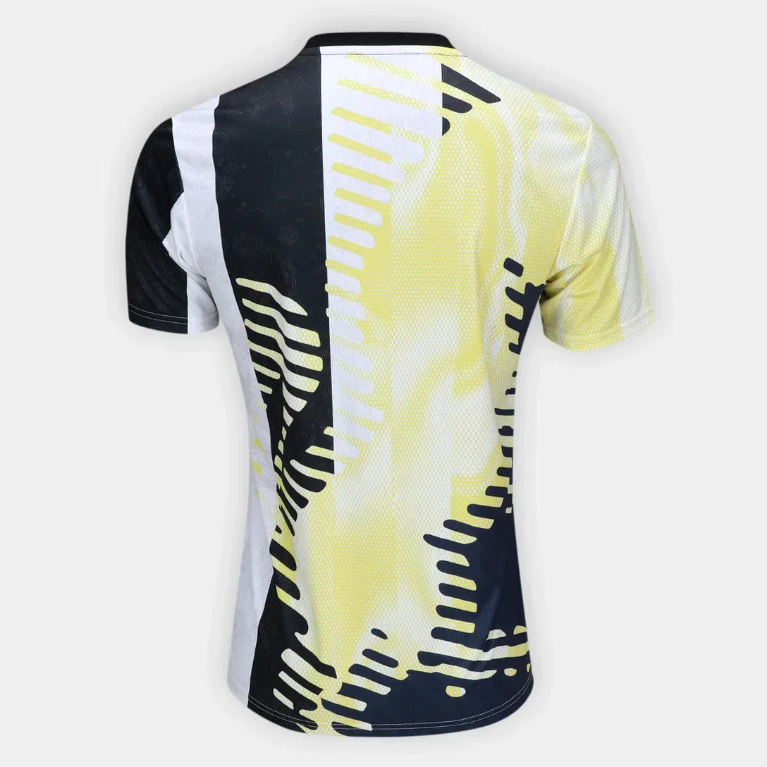 Camisola Juventus 25/26 Pré Jogo Adidas Masculina - Amarelo+Preto