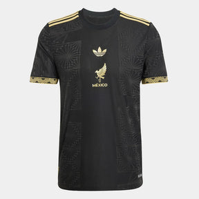Camisola México 25/26 Ouro Adidas Masculina - Preto+Dourado
