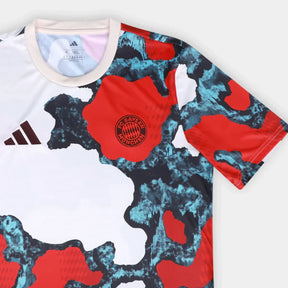 Camisola Bayern de Munique 25/26 Apresentação Adidas Masculina - Branco+Vermelho