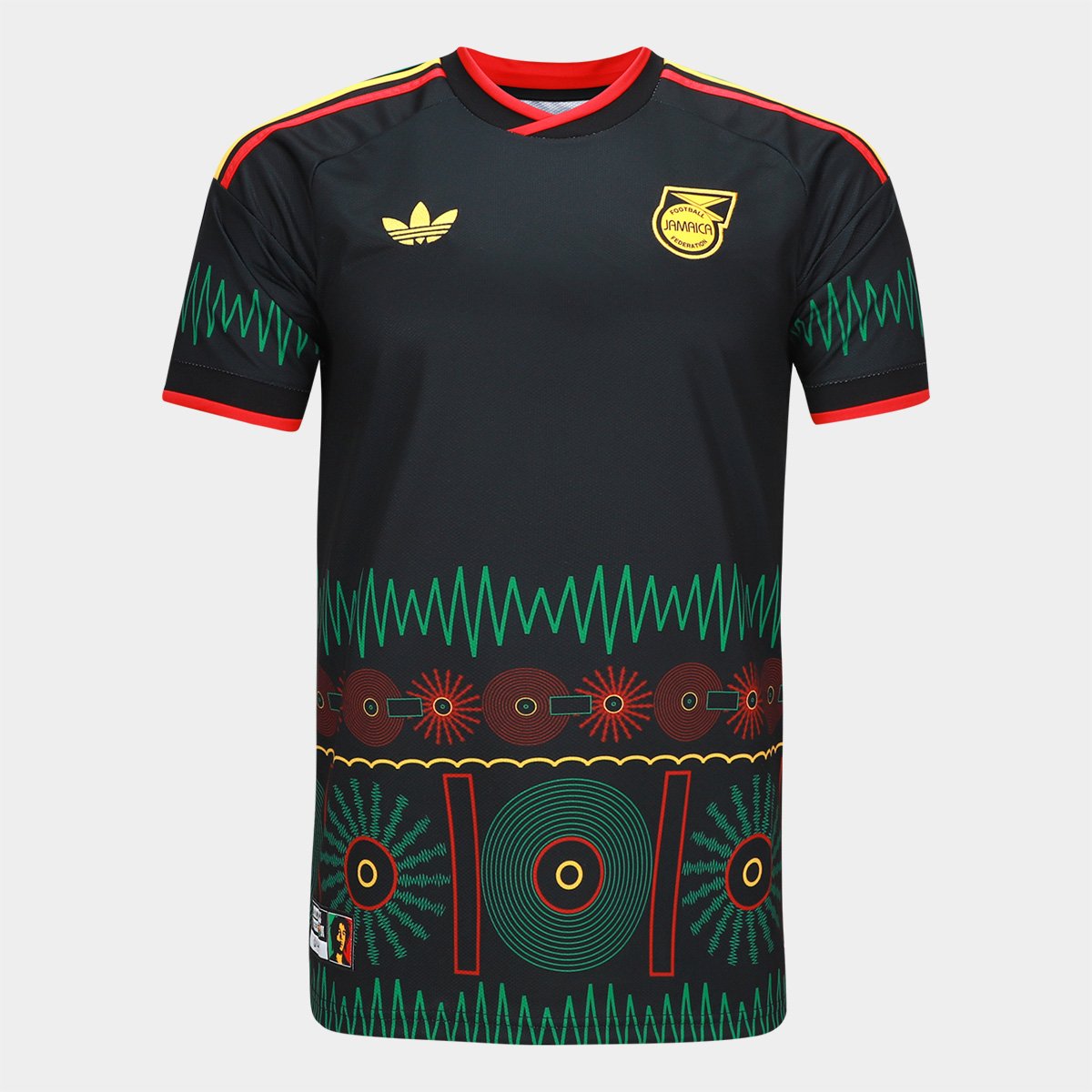 Camisola Seleção Jamaica Away Torcedor 2026 Adidas Masculina - Preto