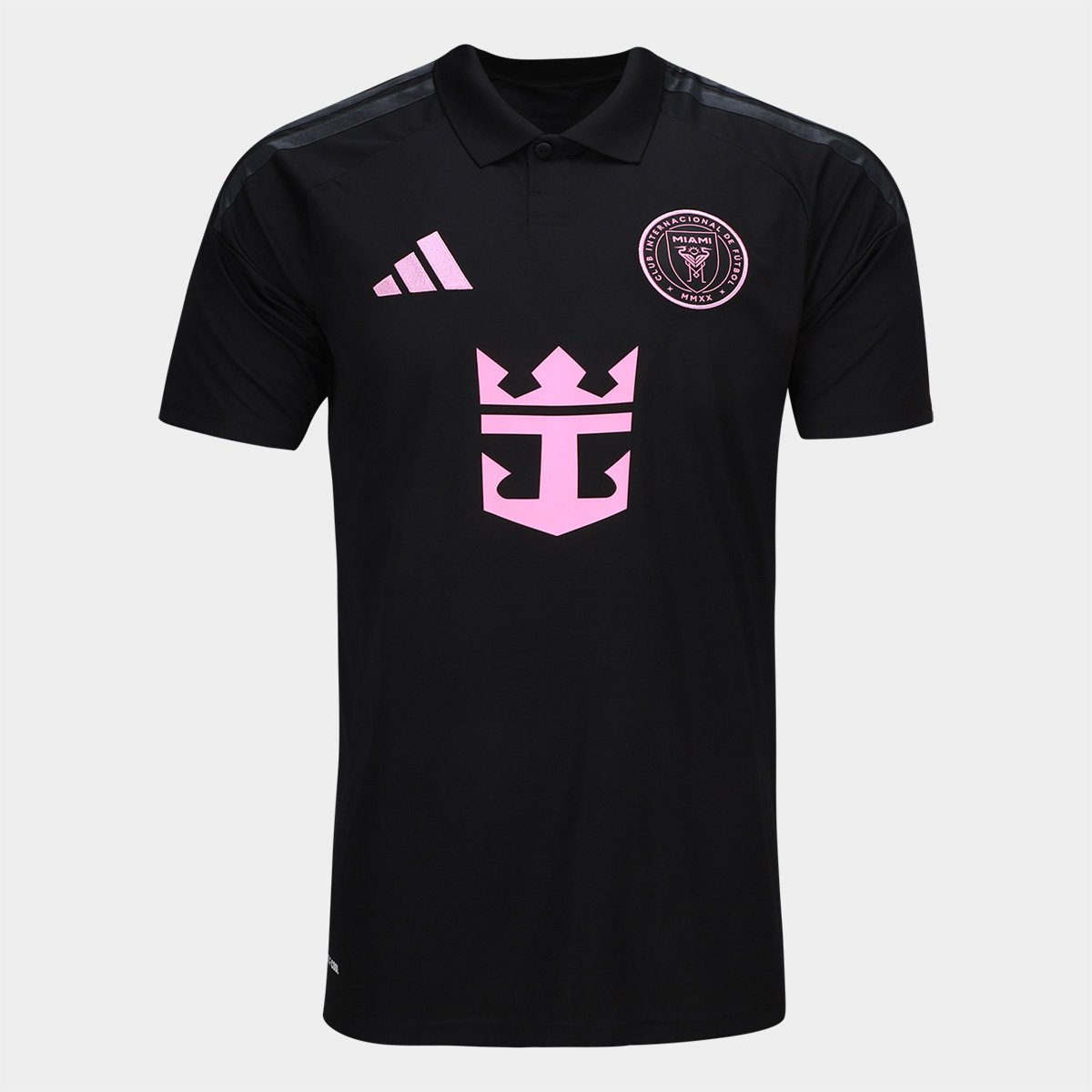Camisola Inter Miami Away 26/27 Torcedor Adidas Masculina - Preto+Rosa