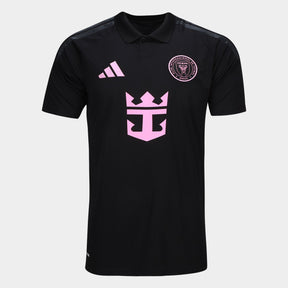 Camisola Inter Miami Away 26/27 Torcedor Adidas Masculina - Preto+Rosa