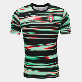 Camisola Seleção Portugal Prematch 25/26 s/n Torcedor Puma Masculina - Preto+verde