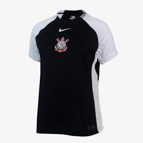 Camisola Nike Corinthians II 25/26 Torcedora Pro Feminina - Preto+Branco