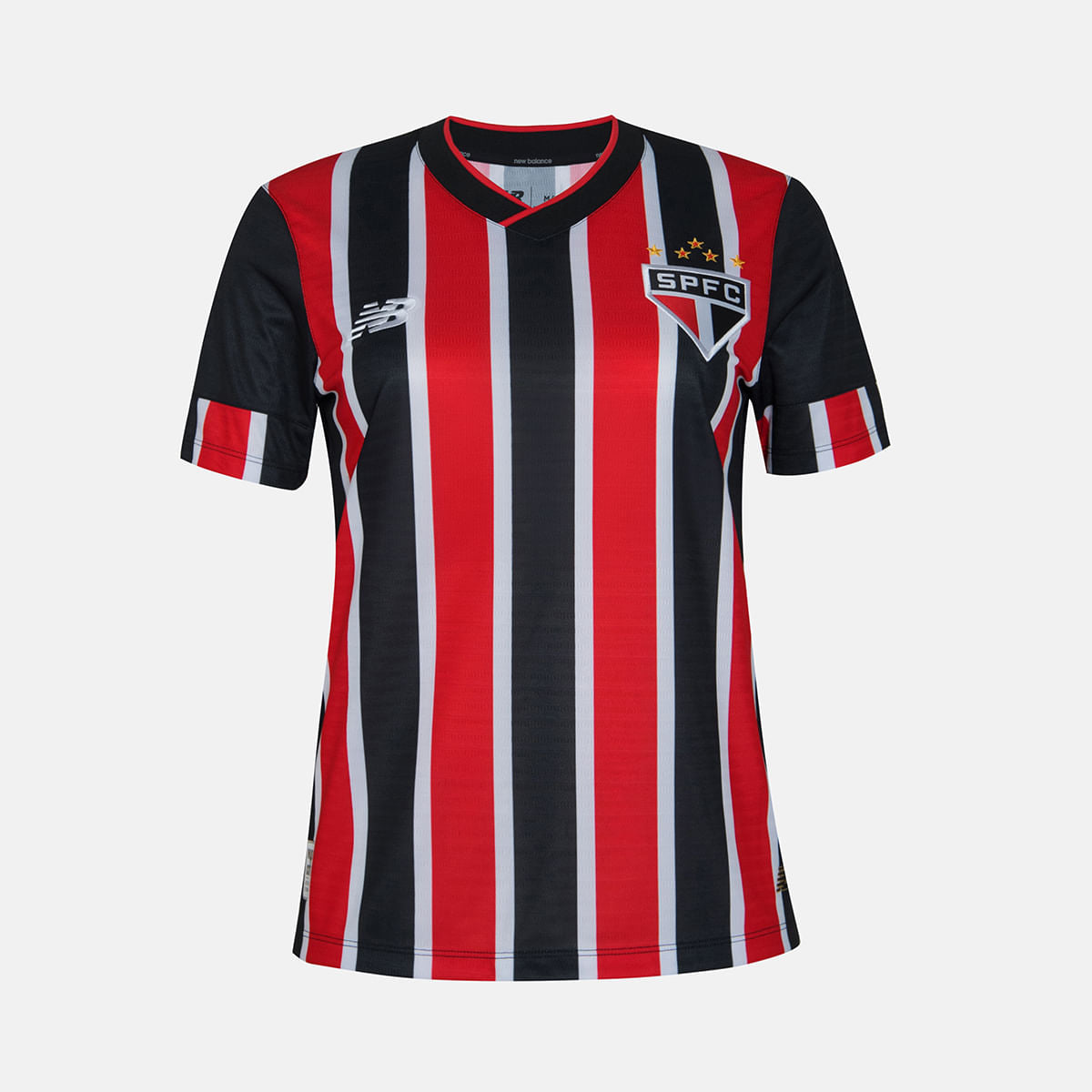 Camisola São Paulo Away 24/25 Torcedor New Balance Feminina - Vermelho e Preto