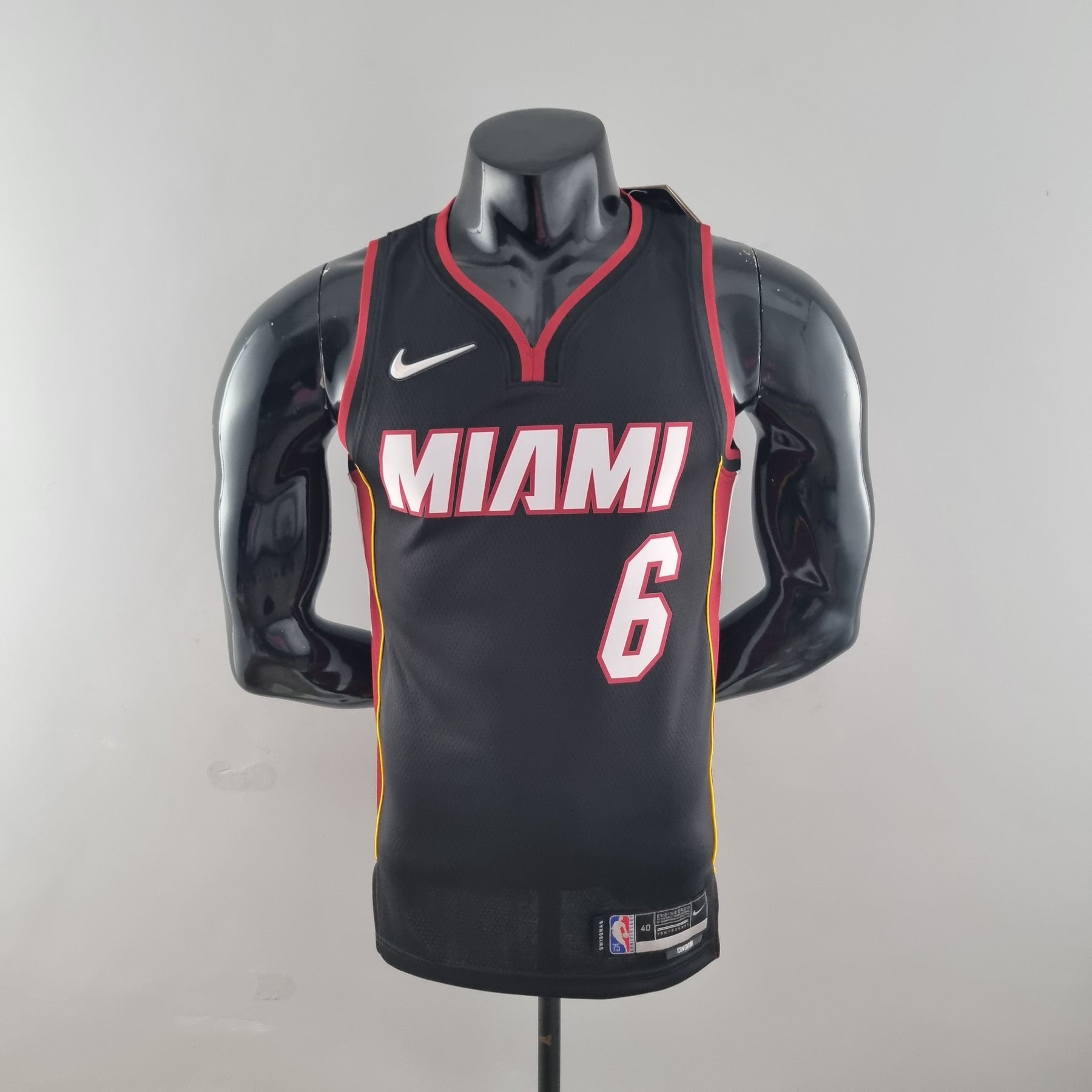 Camisola NBA Miami Heat #6 James - 75° Aniversário Black