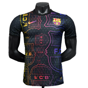 Camisola Barcelona 25/26 Edição Especial - Preto, Amarelo e Vermelho - Versão Jogador