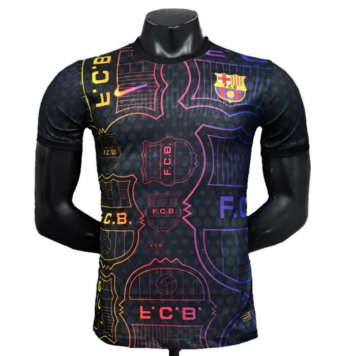 Camisola Barcelona 25/26 Edição Especial - Preto, Amarelo e Vermelho - Versão Jogador