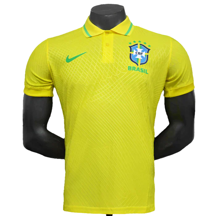 Camisola Brasil Polo Edition 25/26 - Amarela - Versão Jogador