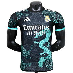 Camisola Real Madrid 25/26 Edição Especial - Preto e Azul Claro - Versão Jogador