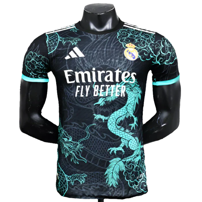 Camisola Real Madrid 25/26 Edição Especial - Preto e Azul Claro - Versão Jogador