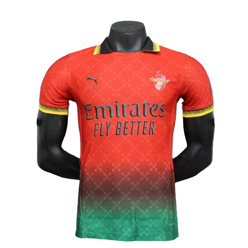 Camisola AC Milan 25/26 Edição Comemorativa - Vermelho - Versão Jogador