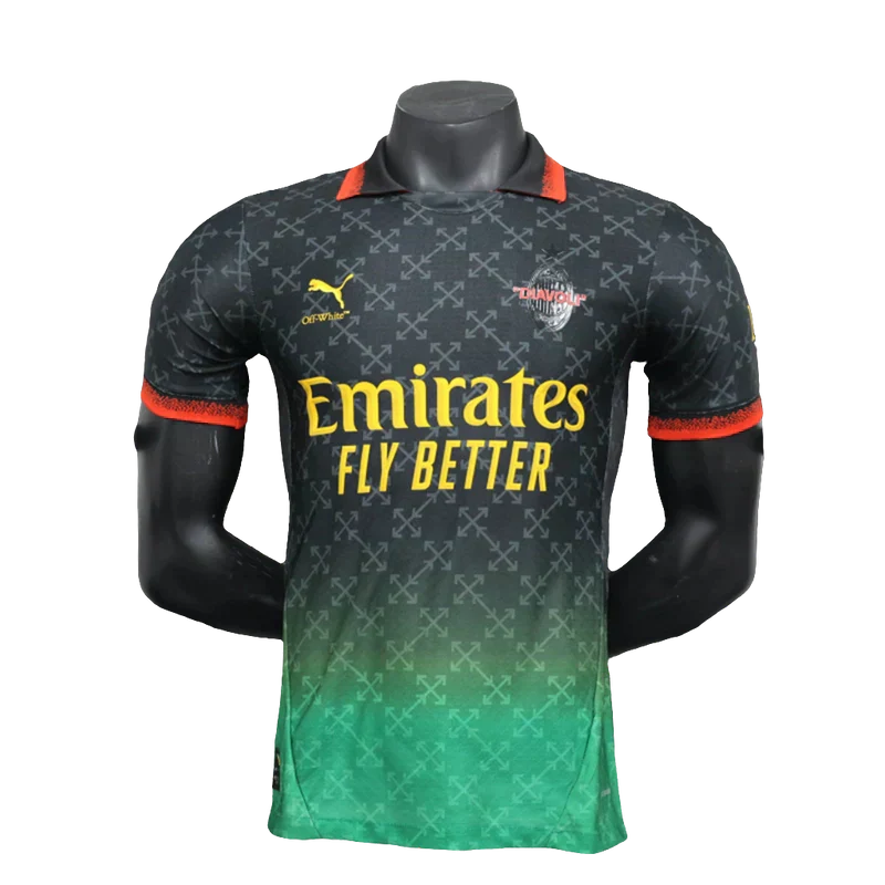 Camisola AC Milan 25/26 Edição Comemorativa - Preto - Versão Jogador