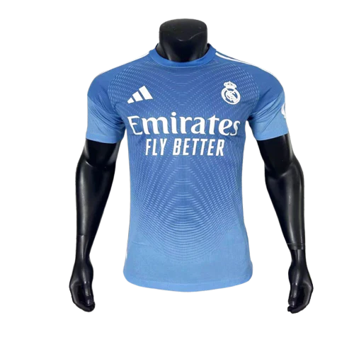 Camisola de goleiro do Real Madrid 25/26 - Azul - Versão Jogador